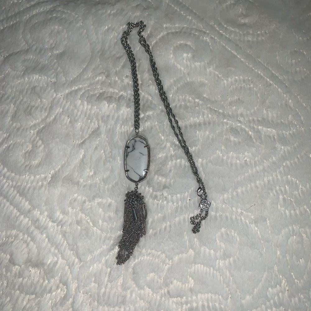 Kendra Scott Rayne Necklace in White Marble